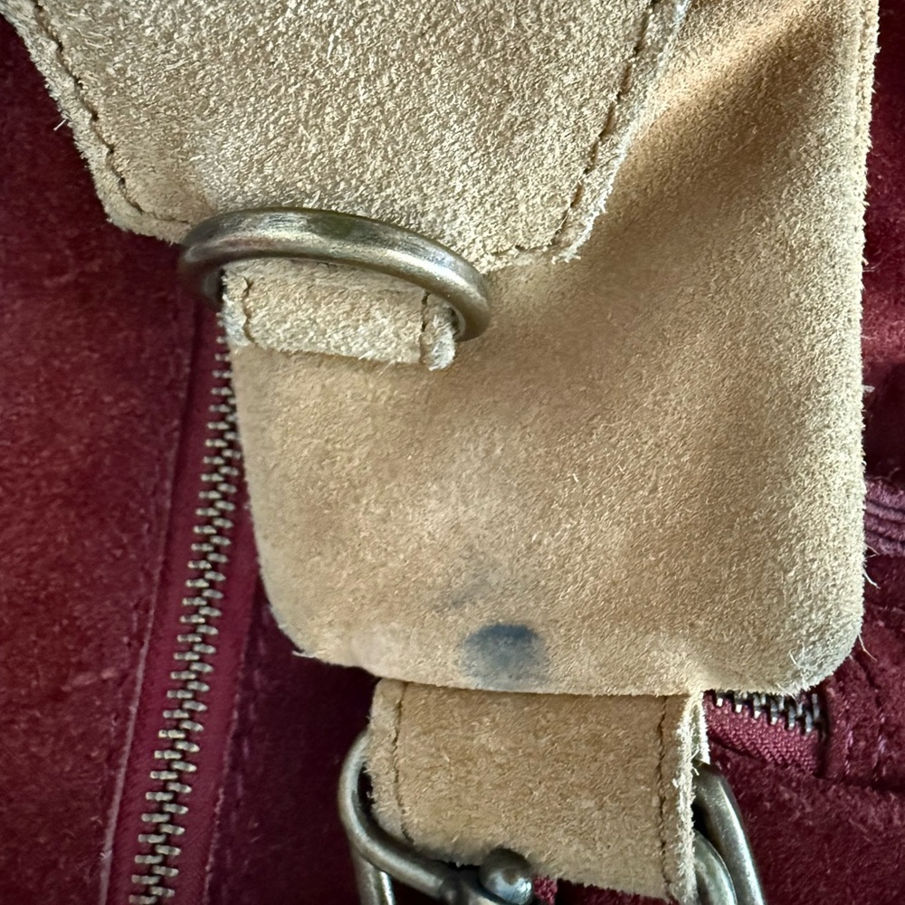 Free People “Hudson” Tan Suede Sling/Crossbody Bag - Picture 8 of 9